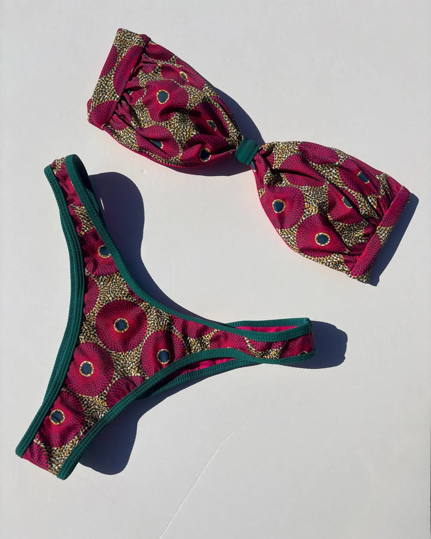 SEAURAL 2025 Novos Biquínis Brasileiros Sexy Top Tubo Micro Maiôs Femininos Estampas Retro Biquínis Sem Costas Maiôs Moda Praia