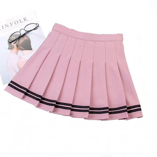 Short Skirt Women's Summer High Waist Pleated Skirt Slimming Skirt