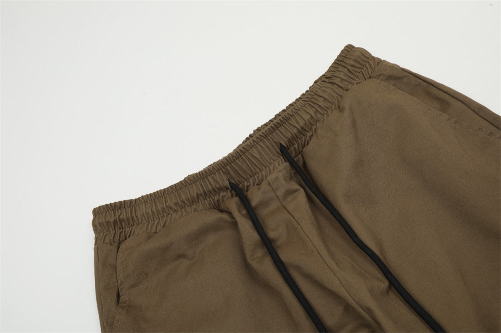 Three Bars Multi-pocket Cargo Pants Men's Loose