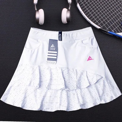 2020 NEW Lotus leaf Tennis skirts Women's Sport Short  Yoga High Elastic Waist  Stretch Skirt Shorts Female Tennis Skort