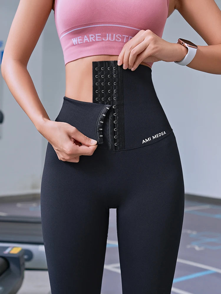 Sports Seamless Leggins Postpartum High Waist Shapewear Corset Leggings Women Push Up Running Workout Gym Fitness Yoga Pants