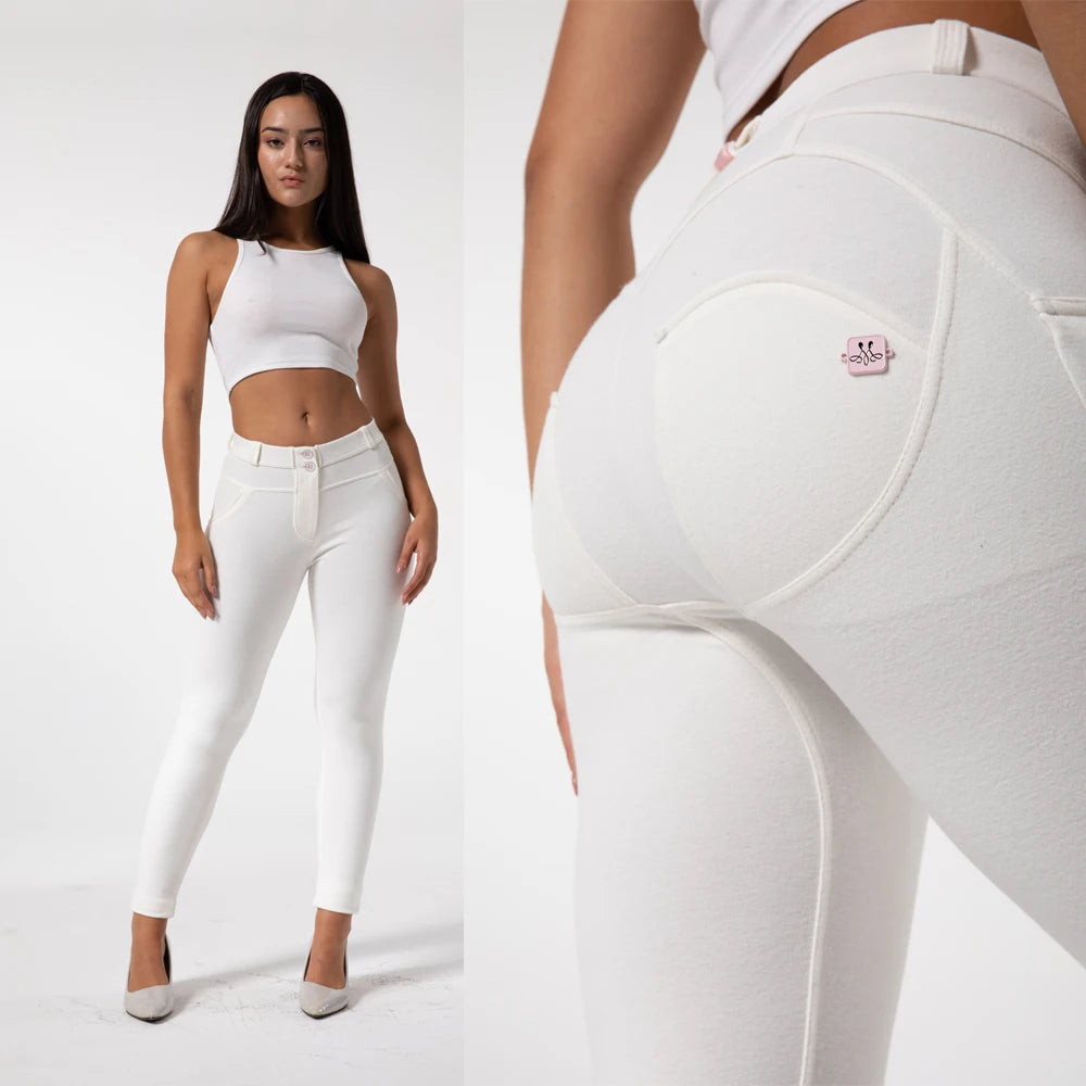 Shascullfites Leggings Esportivas Mulheres Fitness Calças Longas de Yoga Leggings Brancas de Yoga Push Up Calças de Yoga de Perna Reta Roupas de Ginástica