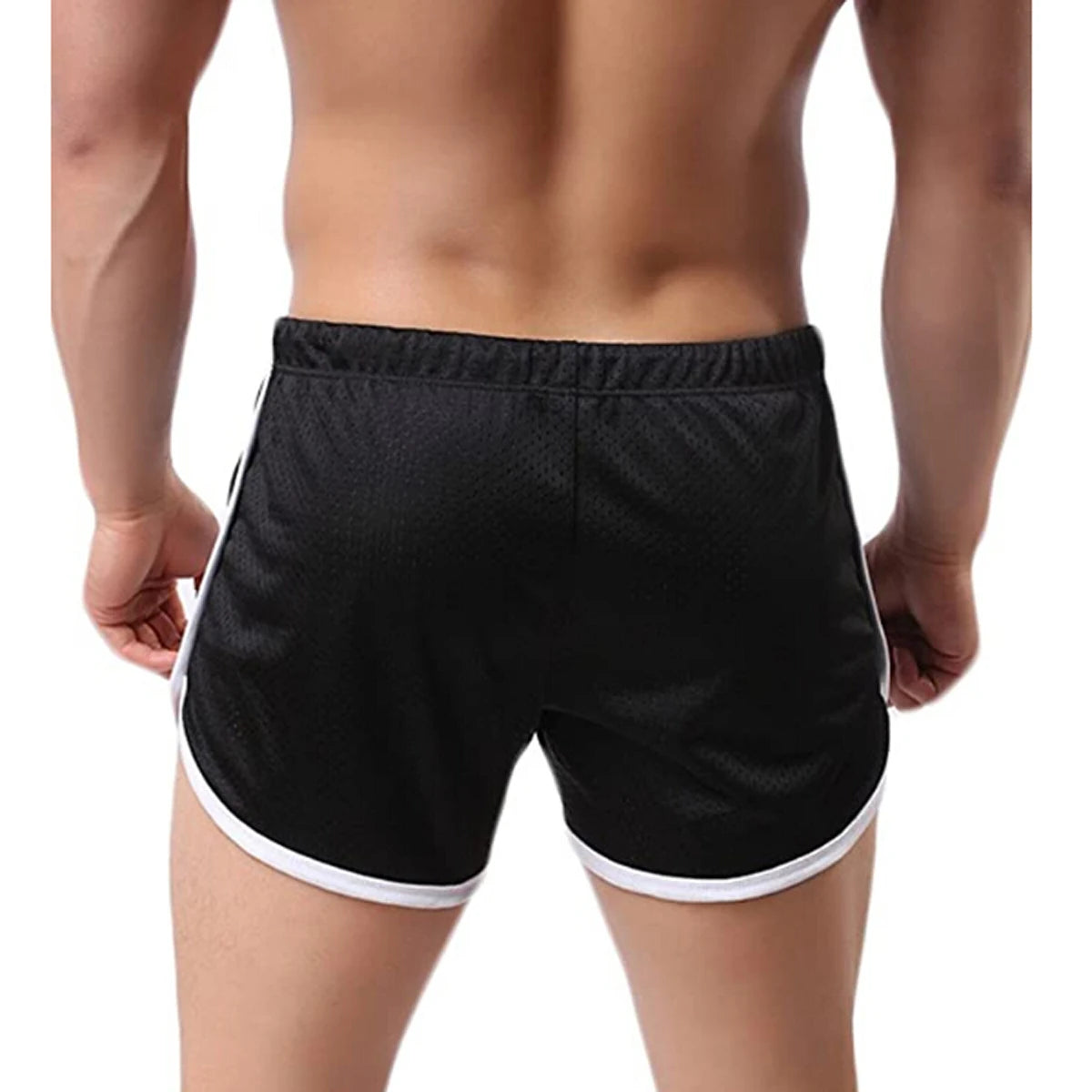 Quick Dry Shorts Beachwear Workout Gym Sports Running Fitness Casual Elastic Drawstring Mesh Shorts For Men