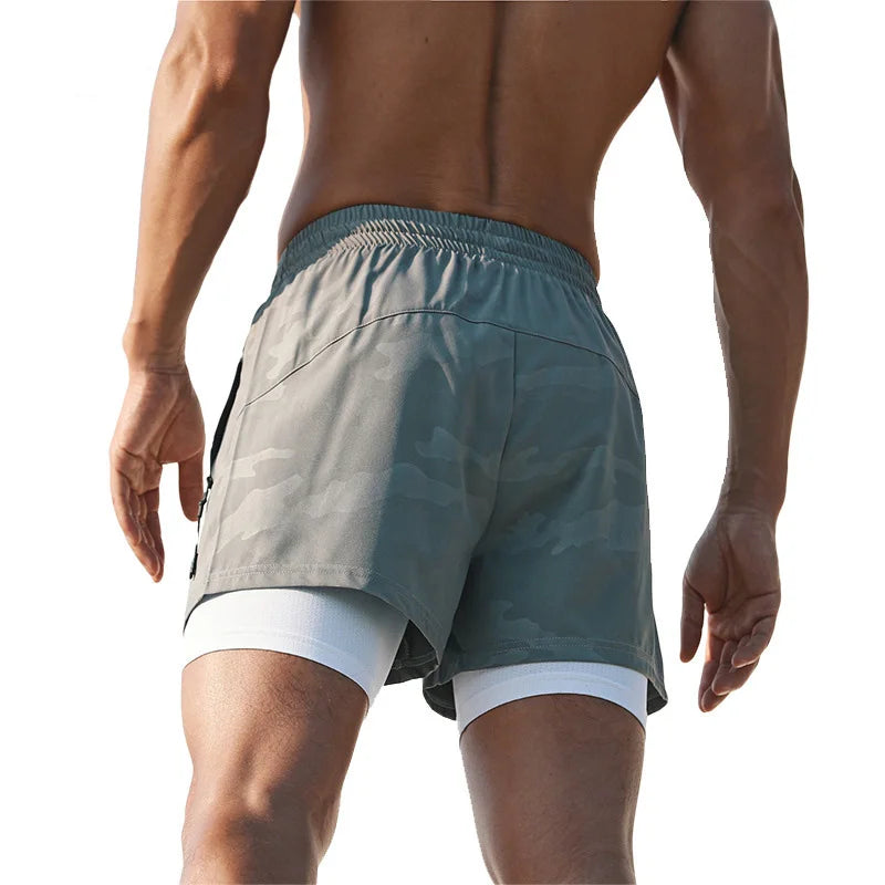 Camouflage Running Shorts Men Crossfit Sport Shorts Men Fitness Gym Shorts Men With Pocket Bodybuilding Soft Short Pants