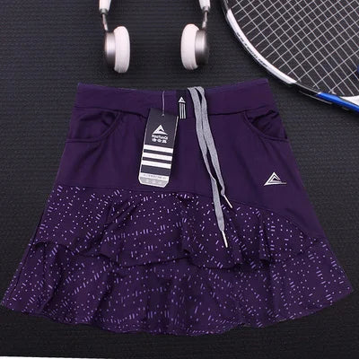 2020 NEW Lotus leaf Tennis skirts Women's Sport Short  Yoga High Elastic Waist  Stretch Skirt Shorts Female Tennis Skort