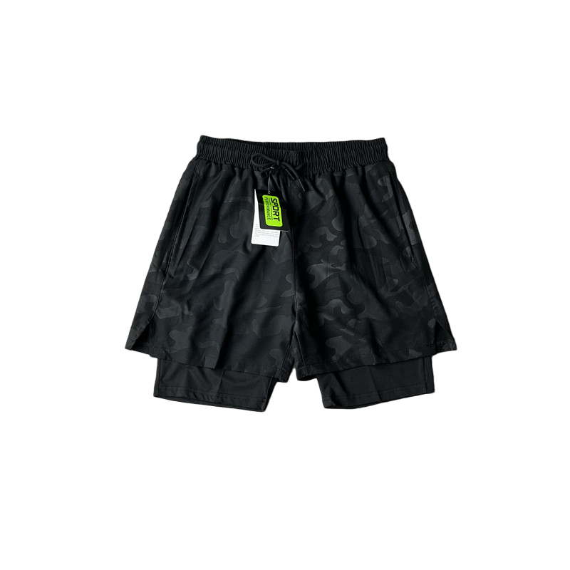 Shorts esportivos 2 em 1 da Trendy Offline Fitness 3M refletivos