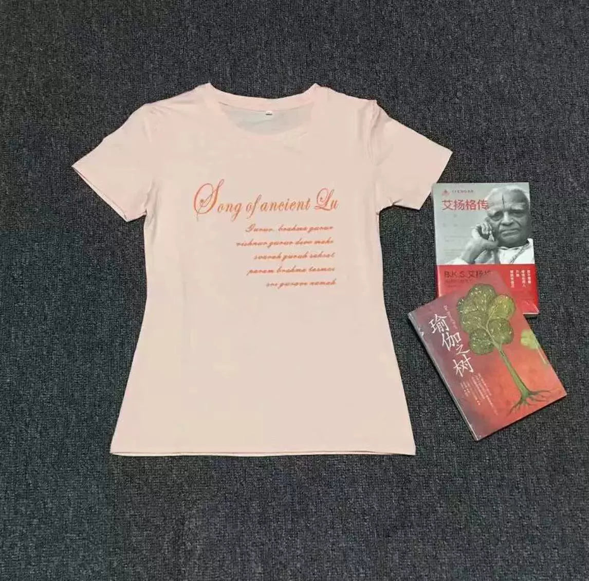 Verão Nova Chegada Iyengar Yoga Roupas Manga Curta Camiseta Top Feminino Silm Fino Algodão Elástico Alto Absorção de Transpiração Propriedade Boa