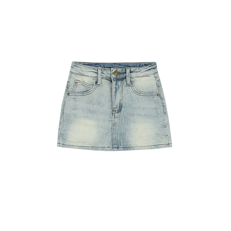 American Sexy Spring and Summer Stretch Tight Denim Skirt