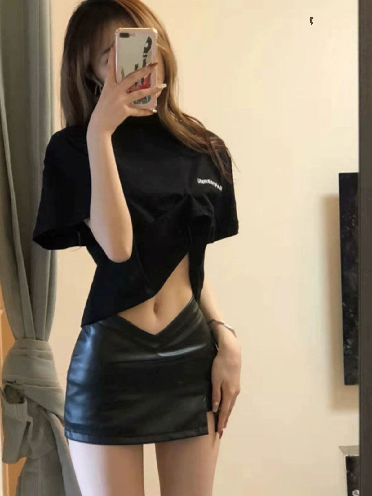 Retro Sexy Midriff Outfit Split Inner Sheath Short Culottes