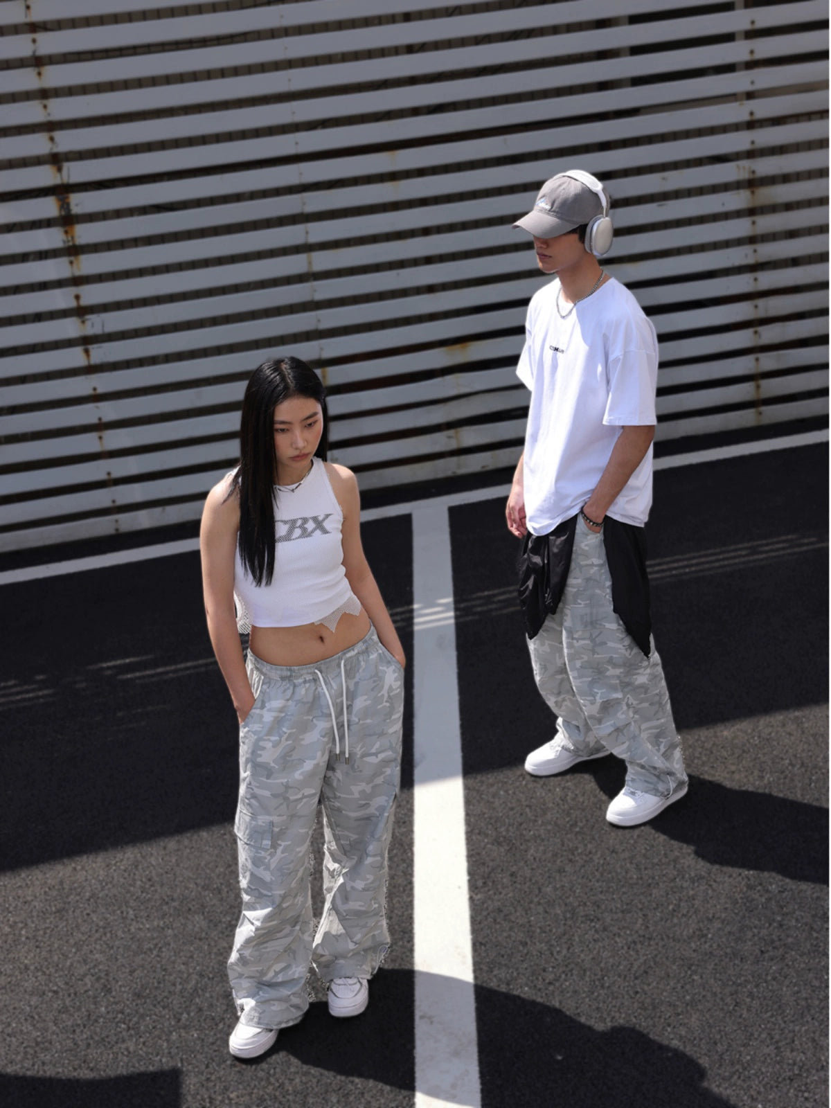 Cbxlab Street Dance Cold Gray Camouflage Hip Hop Pants