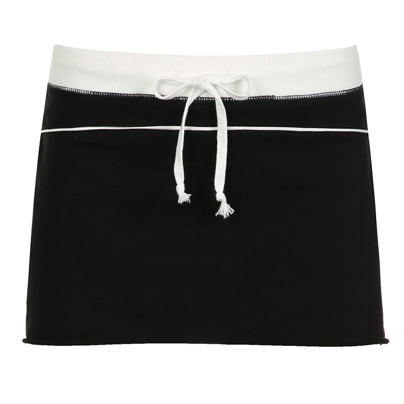 Vintage Sports Shoelace Skirt Drawstring