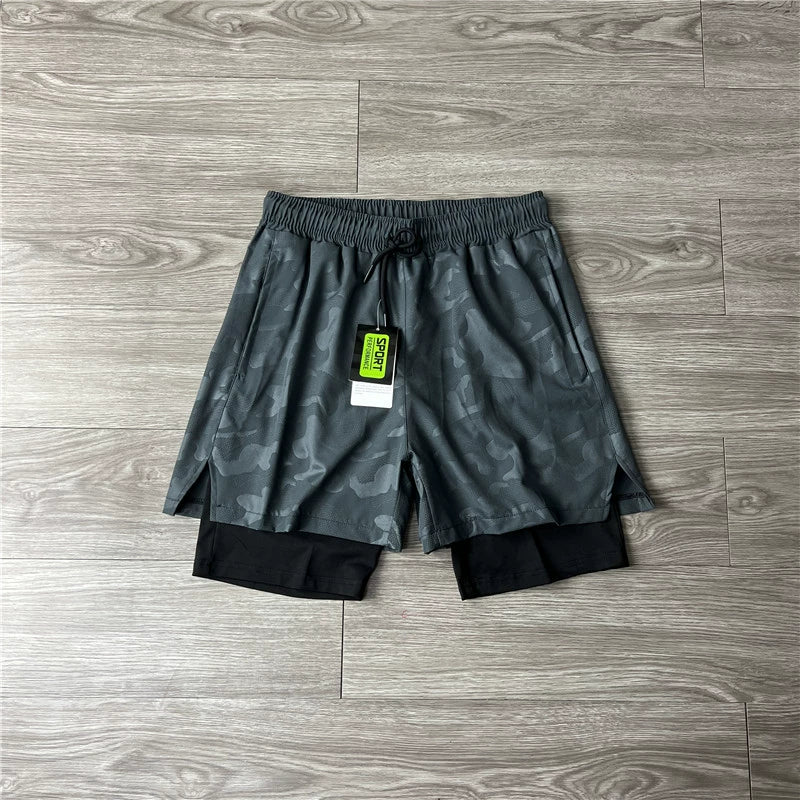 Shorts esportivos 2 em 1 da Trendy Offline Fitness 3M refletivos