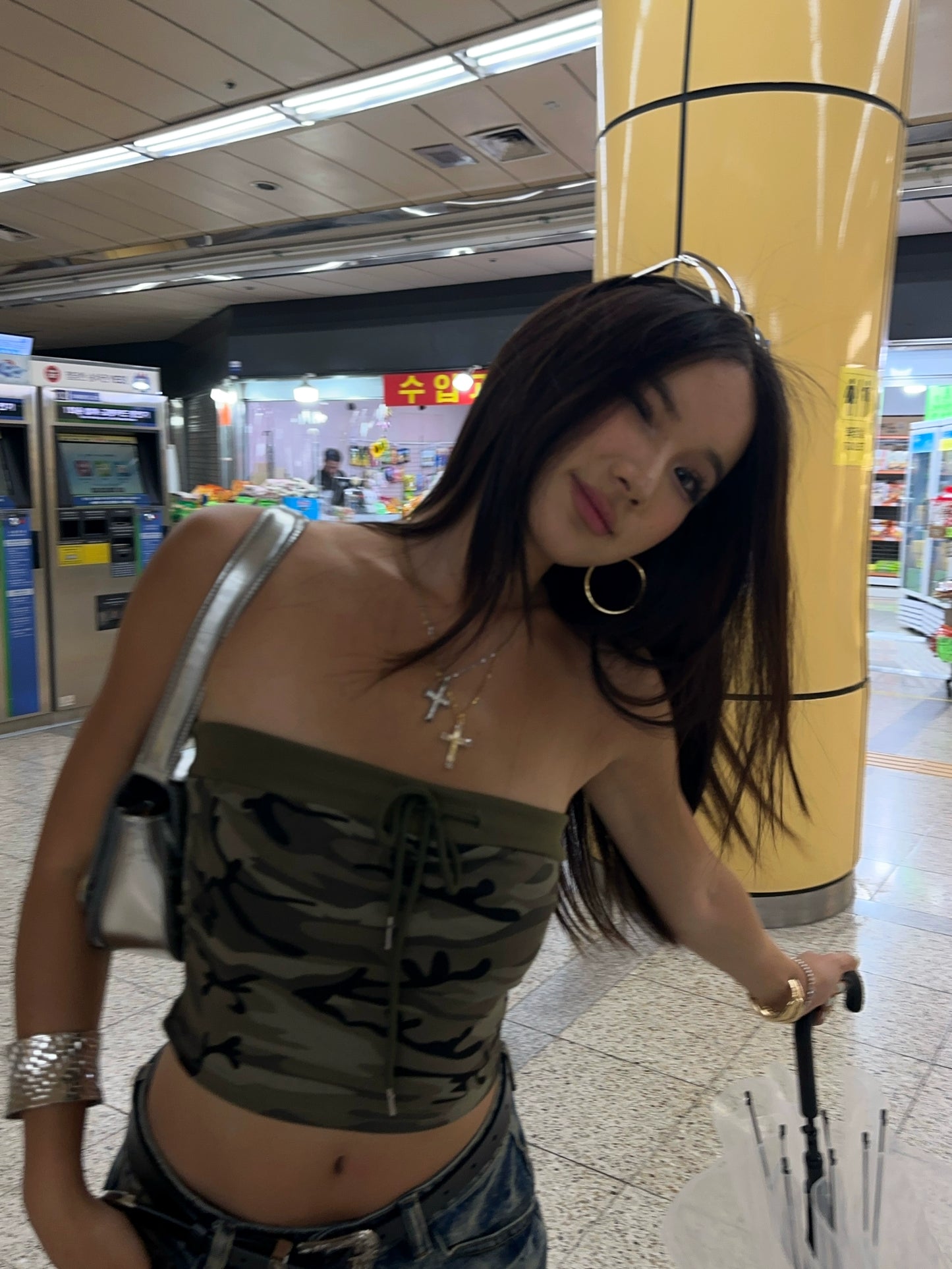 Kkshop Camouflage Cool Street Cool Fashionable Tube Top