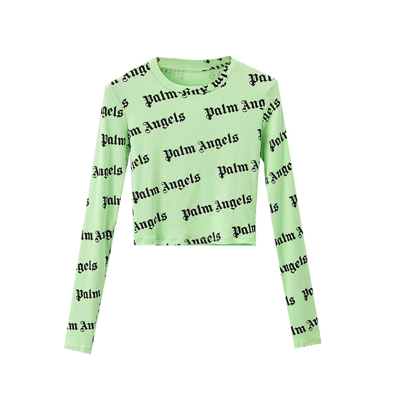 Long Sleeve Ins Printed Bottoming Shirt Thin Top T-shirt