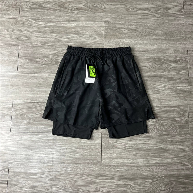 Trendy Offline 2-in-1 Sports Fitness 3M Reflective Shorts