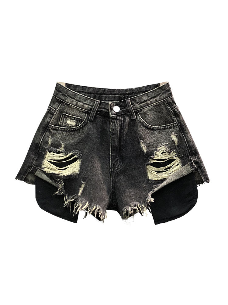 Summer Sweet and Spicy Wind High Waist Retro Casual Denim Shorts