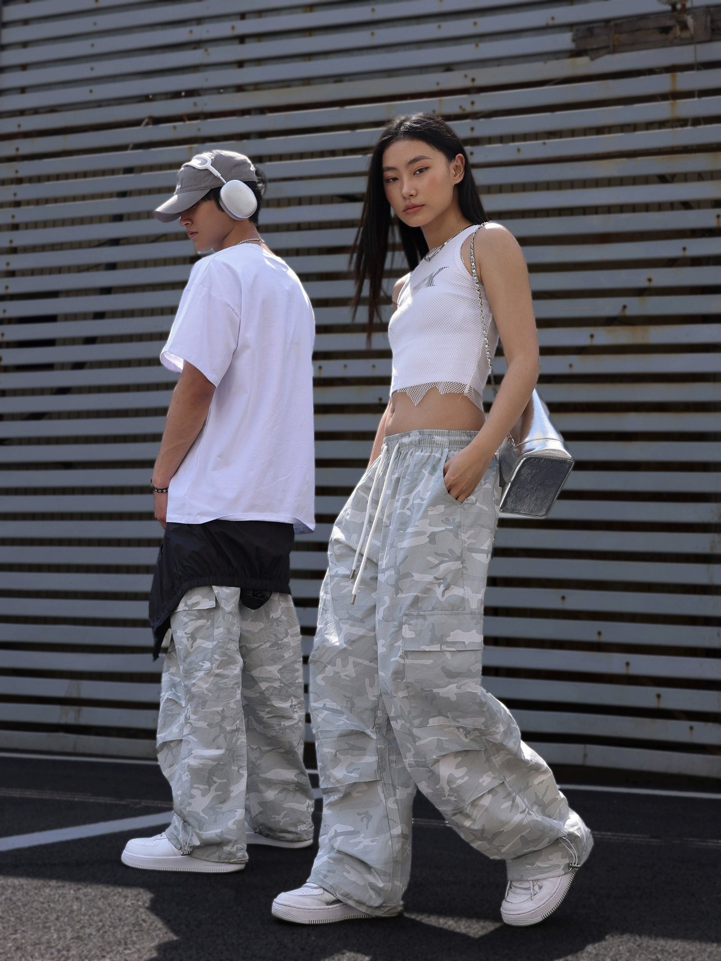 Cbxlab Street Dance Cold Gray Camouflage Hip Hop Pants