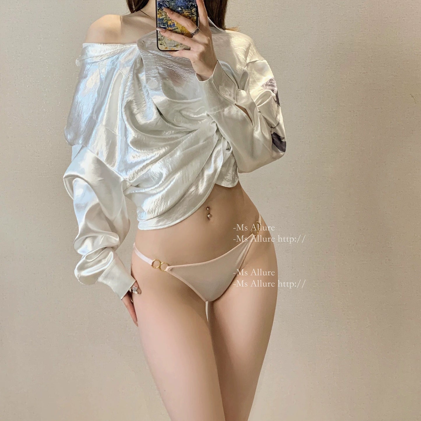 Thin Belt Milk Silk Low Waist Seamless Bikini Underwear