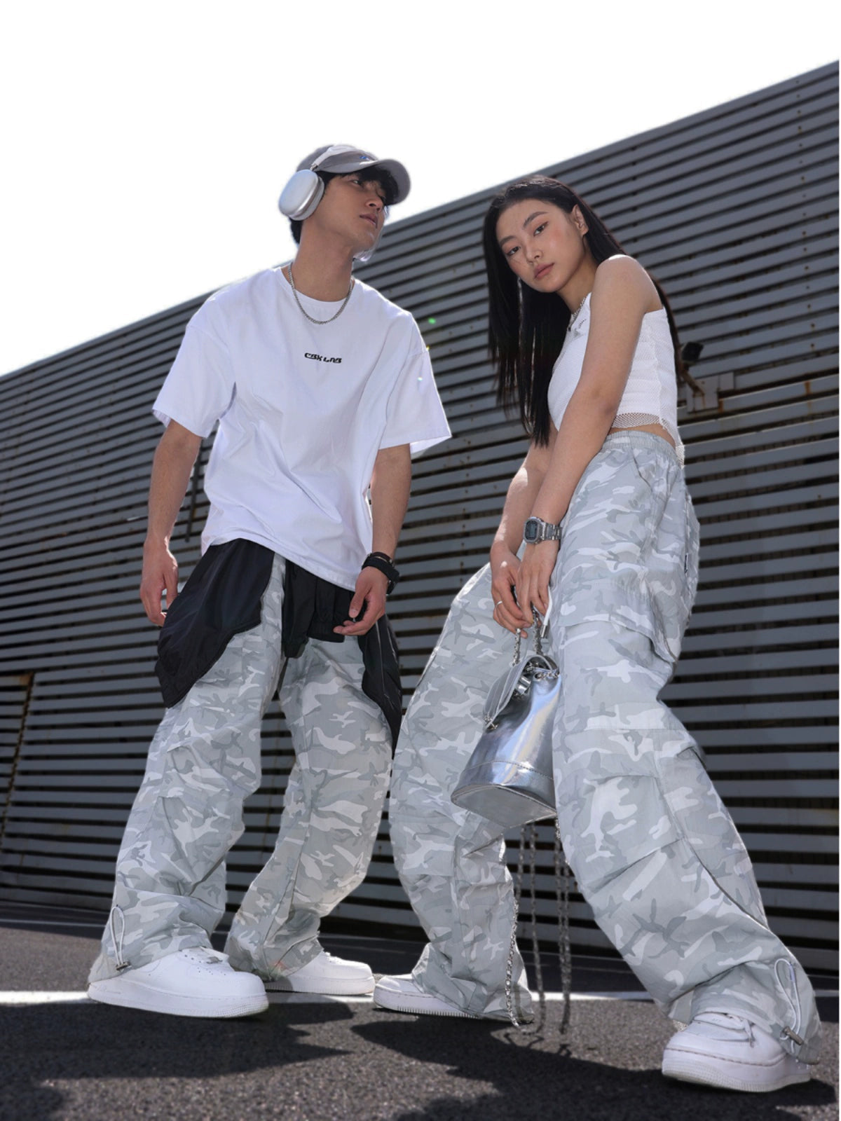 Cbxlab Street Dance Cold Gray Camouflage Hip Hop Pants