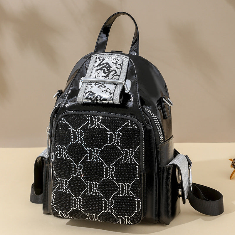 Fashion Letter Rhinestone Backpack For Women