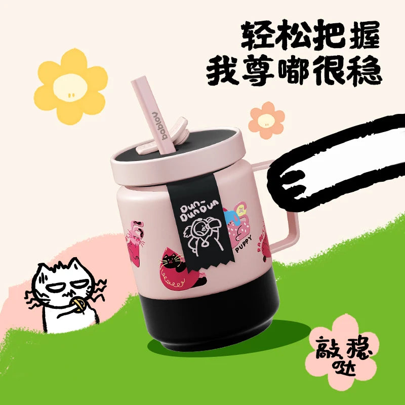 New Insulated Cup For Girls With High Appearance And Large Capacity Creative Birthday Gift Stainless Steel Coffee With Water Cup