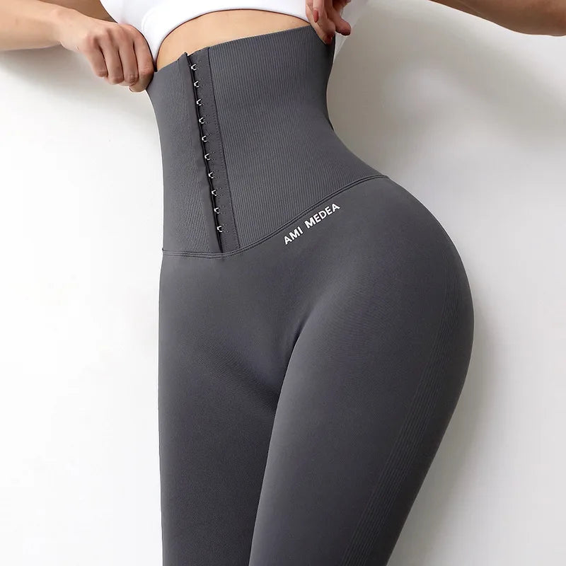 Sports Seamless Leggins Postpartum High Waist Shapewear Corset Leggings Women Push Up Running Workout Gym Fitness Yoga Pants