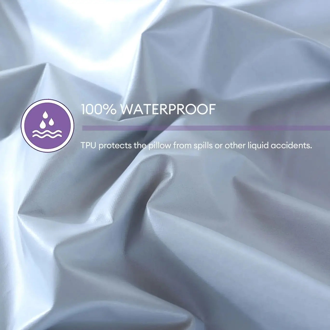 2pcs Solid Pillow Protector Wateprroof Pillowcases with Zipper Bedbug Proof & Hypoallergenic