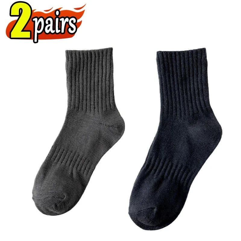 3Pairs Classic Black White Cotton Socks for Men's Short Socks Summer Thin Low Tube Socks Anti Odor Women's Ankel Sox EU 37-42