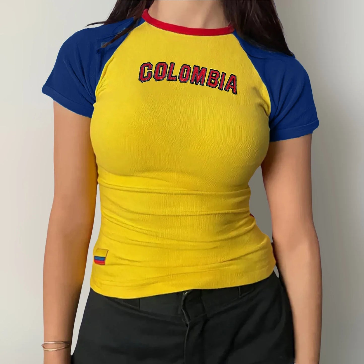 Y2k Clothing Baby Tees para mulheres Tops Brasil Crop Top Camisetas Camisetas gráficas para mulheres Vintage 90s Streetwear Camisas Ropa Mujer