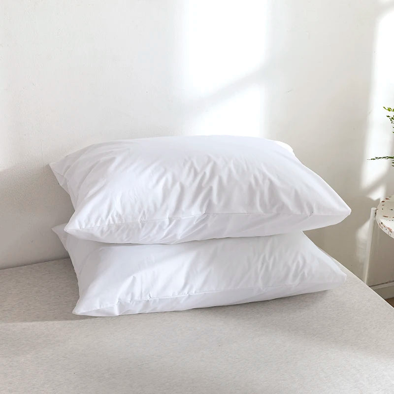 2pcs Solid Pillow Protector Wateprroof Pillowcases with Zipper Bedbug Proof & Hypoallergenic