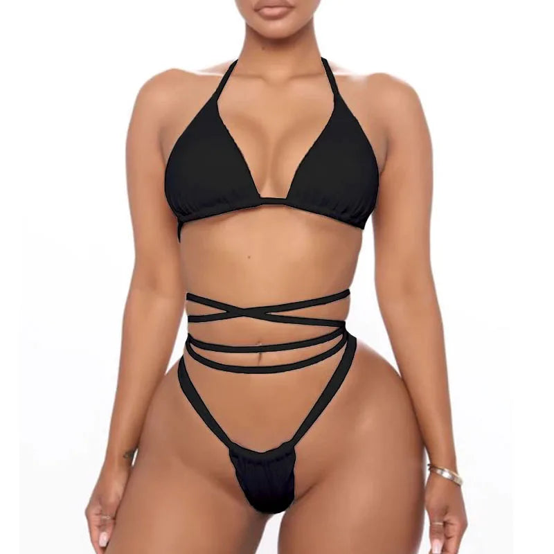 New Two Piece Suit Bikini yellow Swimwear Women Swimsuit Sexy Bikini Sets Micro Thong 2023 Female Biquini Brazilian Swimsuits