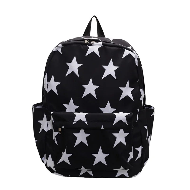 Large Capacity Stars Backpacks American Style School Bags Strong And Stain-resistant Leisure And Travel Bags Child's Book Bags