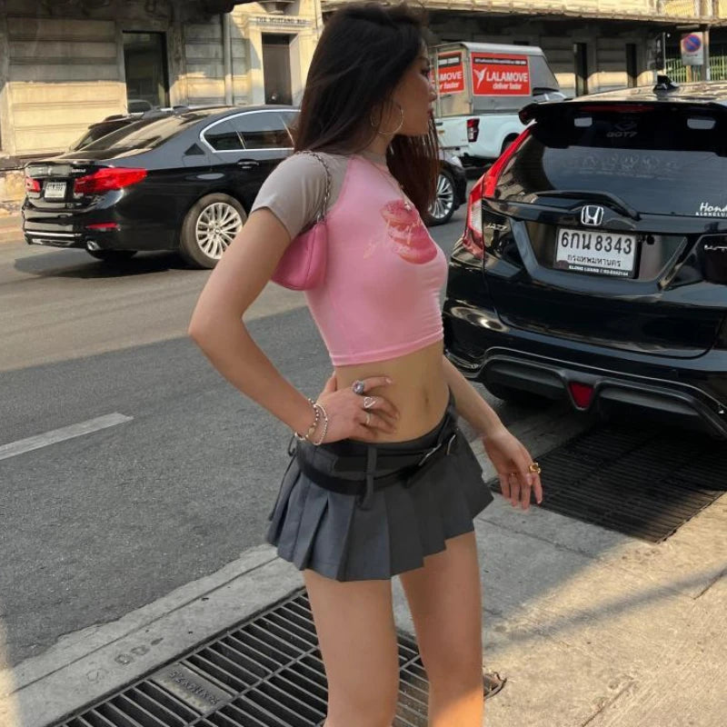 Low Waist Mini Pleated Skirts Women Hotsweet Ins Preppy Style Summer Casual Streetwear Fashion Temperament Sexy Y2k Faldas Mujer