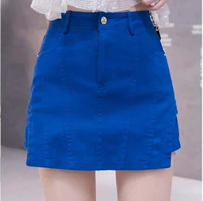 Gothic Clothes Cargo Skirts Pink Acubi Fashion Women Skirts Korean Style High Waist Gyaru Jeans Micro Skir