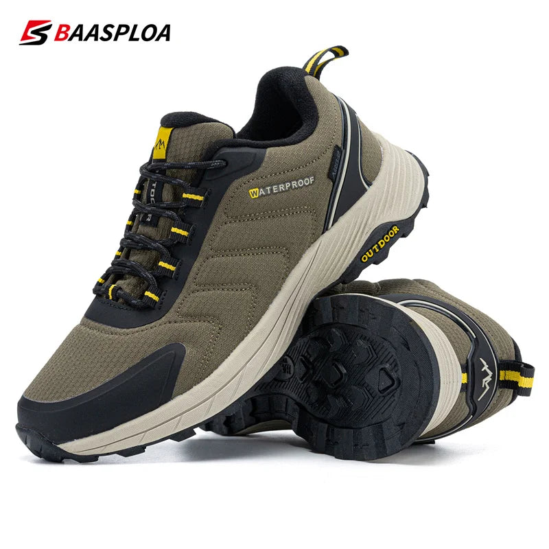 Baasploa Man Hiking Shoes Wear-Resistant Sneakers Non-slip Men Outdoor Sneaker Waterproof Light Male Walking Shoes Comforty 2023