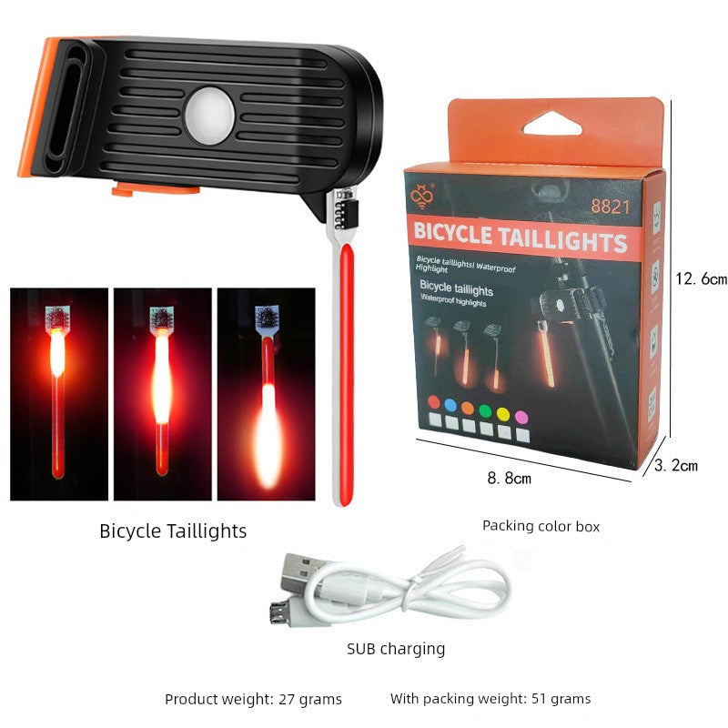 Mountain Bike Night Travel Taillight Night Riding Lights Road Bike Adapted to Giant Heart Taillight Warning Creative