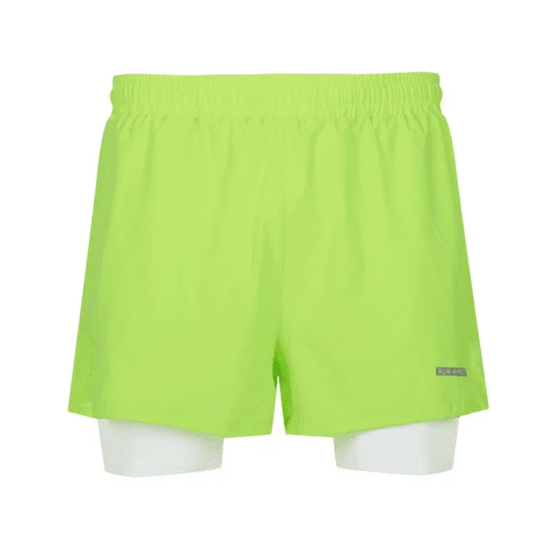 Calças de moletom masculinas 2 em 1, novas calças de corrida, fitness, musculação, treino, secagem rápida, shorts de praia, shorts de corrida, calças de dois andares