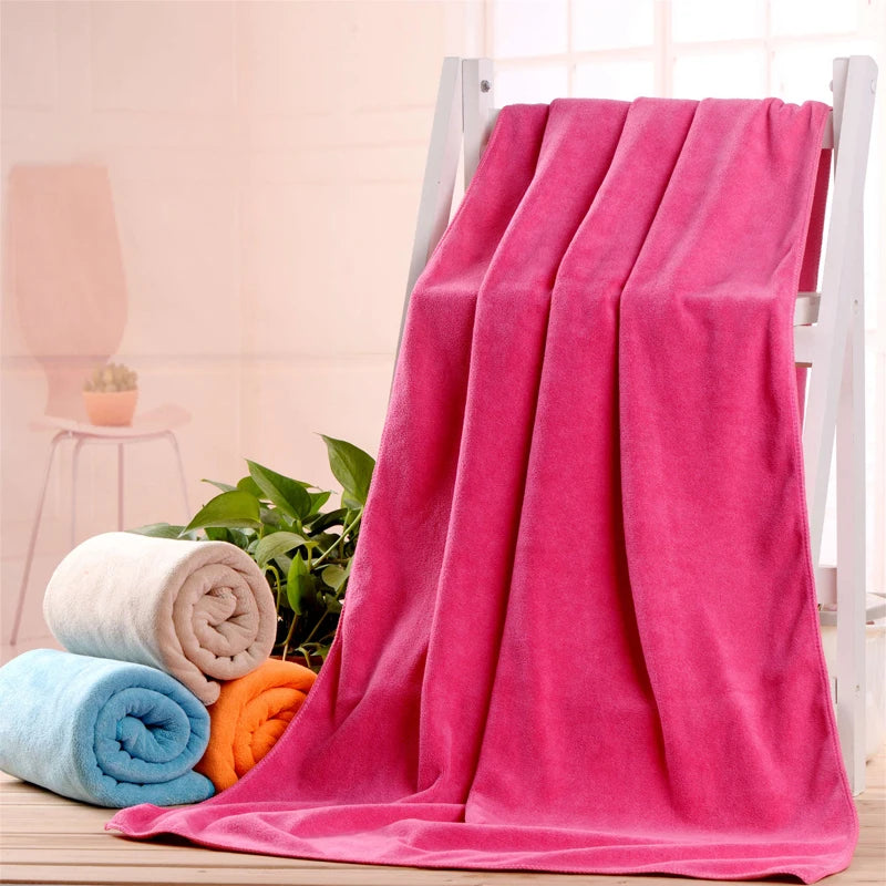 180x200cm super large Microfiber bathtowel soft high absorption quick-drying sports towel travel nofading multi-functional towel