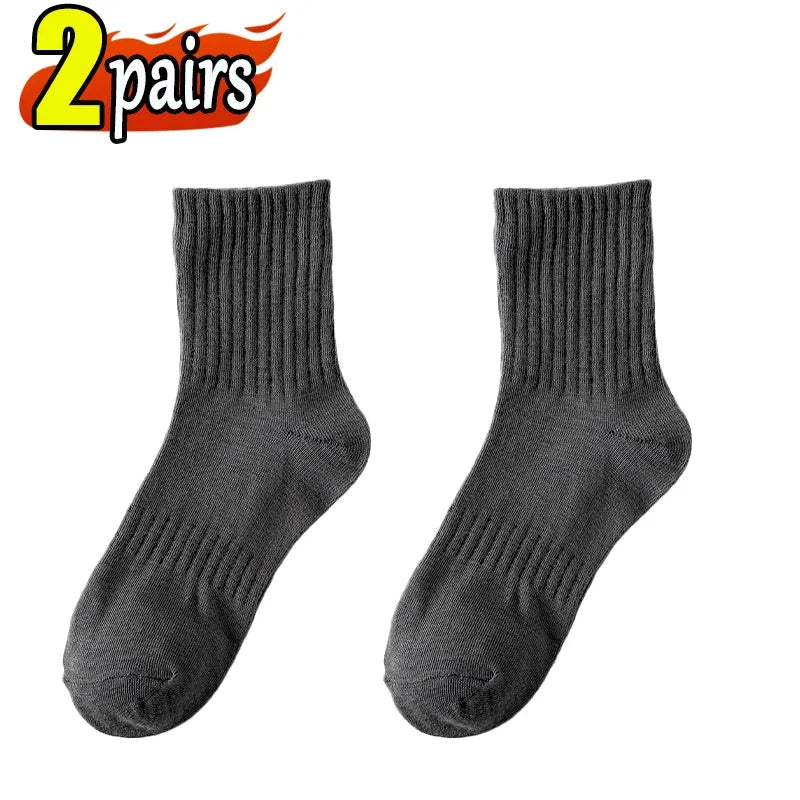 3Pairs Classic Black White Cotton Socks for Men's Short Socks Summer Thin Low Tube Socks Anti Odor Women's Ankel Sox EU 37-42