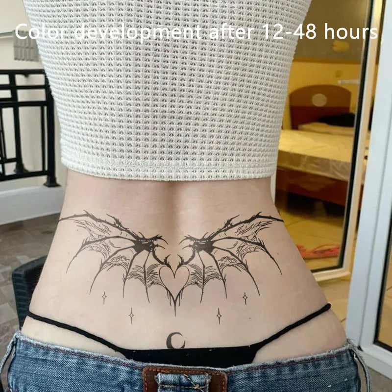 Spider Love Herb Juice Tattoo Stickers Temporary Tattoos Fake Tatto Sexy Hotwife Belly Succubus Waterproof Wholesale Cool Stuff