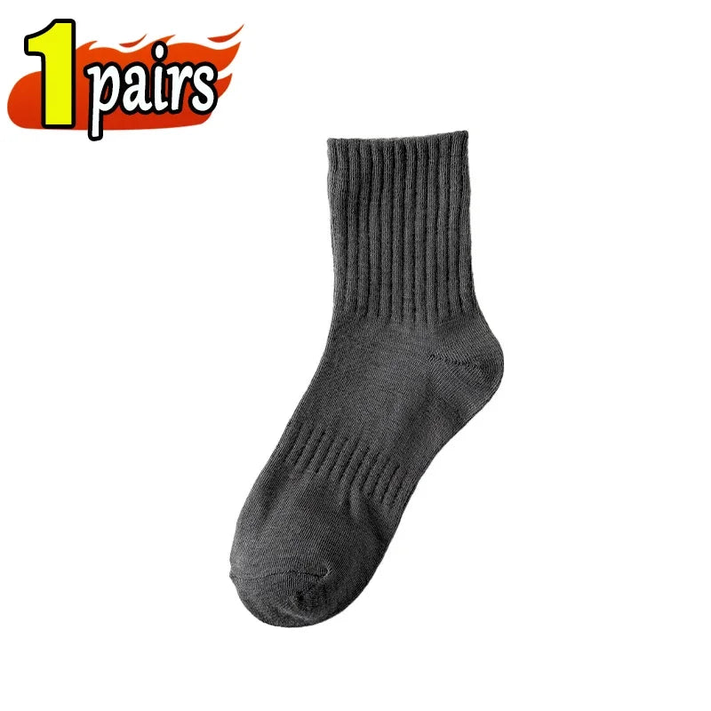 3Pairs Classic Black White Cotton Socks for Men's Short Socks Summer Thin Low Tube Socks Anti Odor Women's Ankel Sox EU 37-42