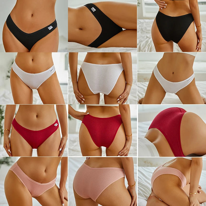 FINETOO 3PCS/Set M-XXL Women Sexy Cotton Panties Underwear Female Underpants Woman Briefs Cotton Pantys Girl Intimates Lingerie