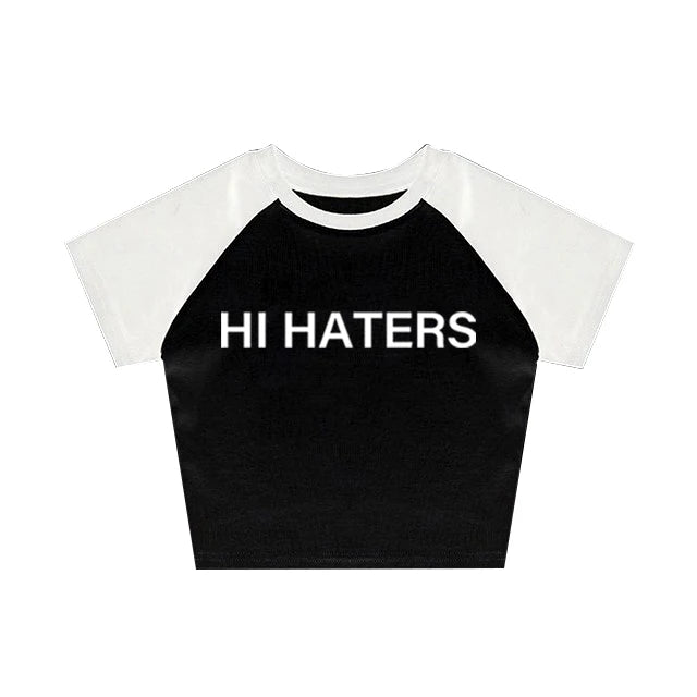 Vintage Emo meninasT-Shirt Slim Y2k Roupas Casual Carta Impressão Grunge Roupas Bonito Bebê Tee Gótico Streetwear Estética Crop Top