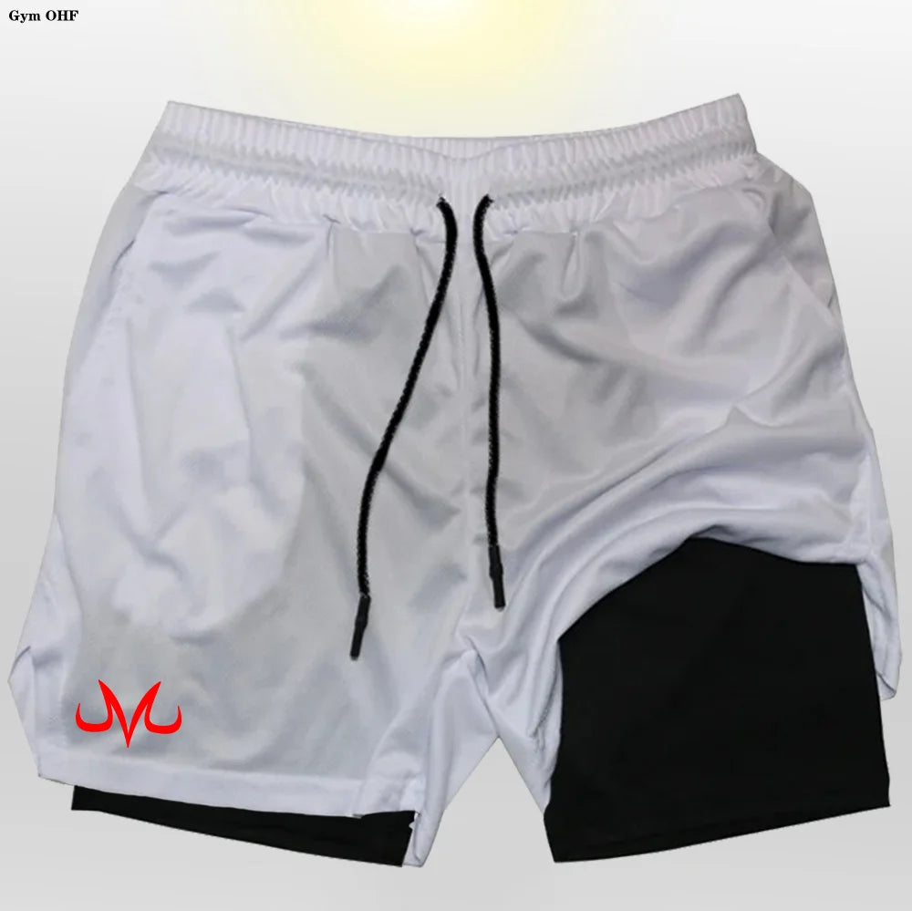 2024 Summer New Men's Sports Shorts 2 in 1 Thin Running Shorts Jogging Casual Sportswear Fitness Double Layer Shorts M-3XL