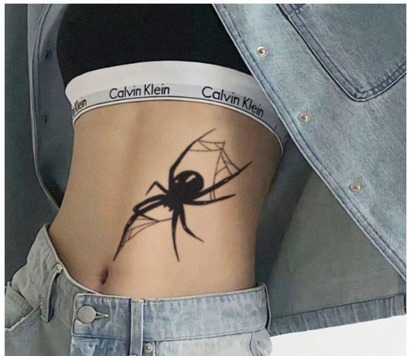 Sexy Tattoo Stickers Men's Temporary Fake Goth Tattoos Waterproof Heart Tatto Lasting Spider Art Cool Herb Juice Body Beauty