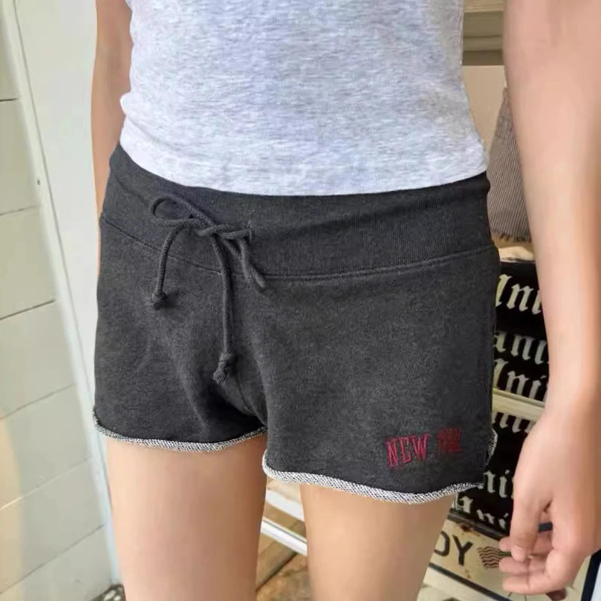 Raw Cut Rolled Cotton Shorts Women Summer Trending Clothes Fashion Short Pants Girls Cute Youthful 2000s Y2K Shorts Skort 2024