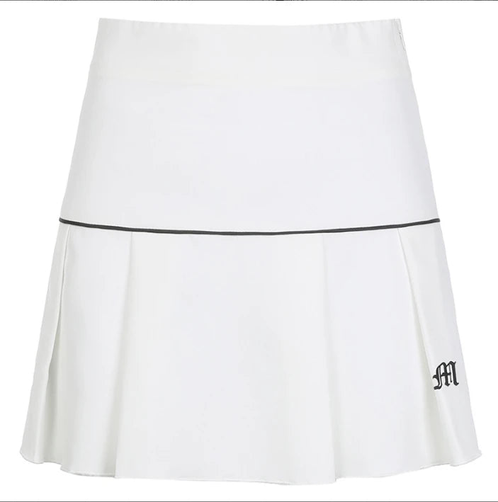 Sexy Women Skirts High Waist Summer Vintage Mini Skirts Korean Tennis Student White Designed Dance Skirt y2k clothing whole sale