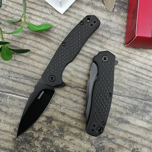 KS 1407 Folding Knife 8Cr13Mov Blade Nylon Fiber Handle Pocket Knife Gift Outdoor EDC Survival Camping Hunting Hiking Tool