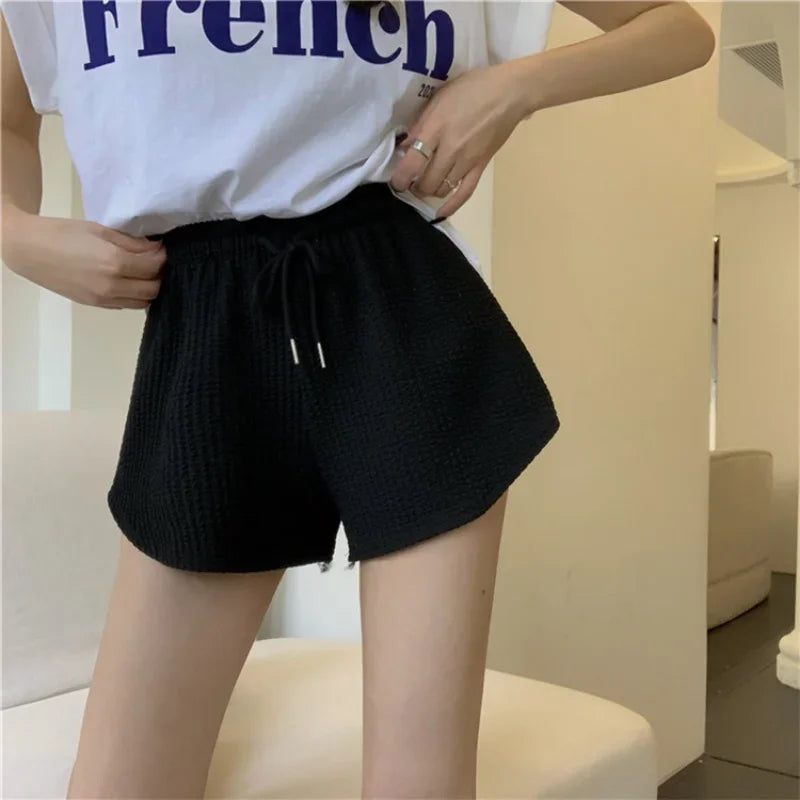 Women Gym Fitness Running Shorts Women's Thin Style Loose Casual Large Size Wide Leg High Waist A-word Sports Hot Pants