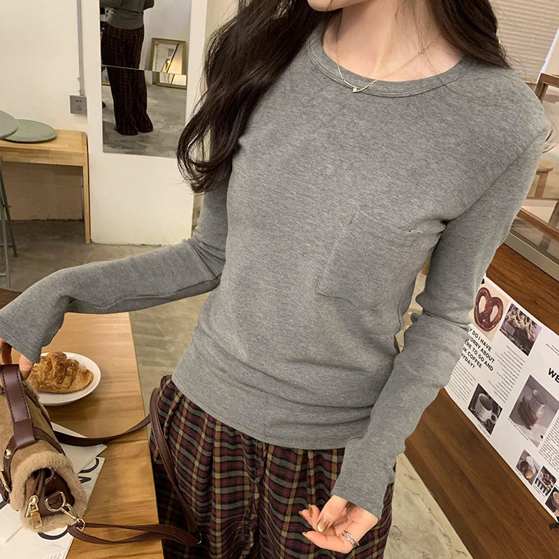 Women's Autumn Winter High-End Long Sleeve T-Shirt Top